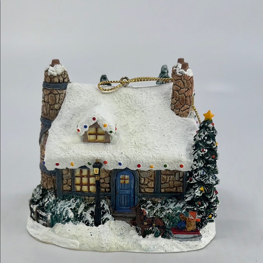 Thomas Kinkade 2001 Stonehearth Hutch Illuminated Ornamentst Collection